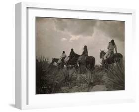 Before the Storm, Apache-Edward S Curtis-Framed Photo