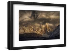 Before the storm covers the mountains spikes-Peter Svoboda, MQEP-Framed Photographic Print
