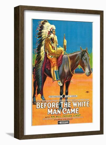 Before The White Man Cave, 1920-null-Framed Art Print