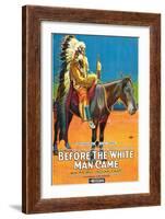 Before The White Man Cave, 1920-null-Framed Art Print