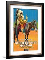 Before The White Man Cave, 1920-null-Framed Art Print