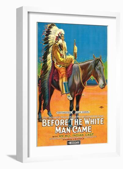 Before The White Man Cave, 1920-null-Framed Art Print