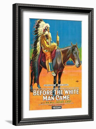 Before The White Man Cave, 1920-null-Framed Art Print