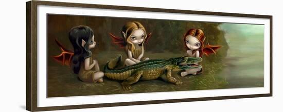 Befriending an Alligator-Jasmine Becket-Griffith-Framed Premium Giclee Print