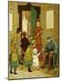 Beggar at church doors-Thomas Crane-Mounted Giclee Print