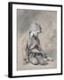 Beggar Boy, About 1780 (Black Chalk and Stump, Heightened with White, on Pale Buff Paper)-Thomas Gainsborough-Framed Giclee Print