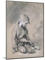 Beggar Boy, About 1780 (Black Chalk and Stump, Heightened with White, on Pale Buff Paper)-Thomas Gainsborough-Mounted Giclee Print