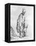 Beggar in a High Cap, C.1630 (Etching)-Rembrandt van Rijn-Framed Stretched Canvas