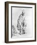 Beggar in a High Cap, C.1630 (Etching)-Rembrandt van Rijn-Framed Premium Giclee Print