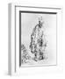 Beggar in a High Cap, C.1630 (Etching)-Rembrandt van Rijn-Framed Premium Giclee Print