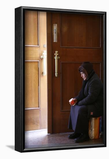 Beggar in Burgersaalkirche, Munich, Bavaria, Germany-Godong-Framed Photographic Print