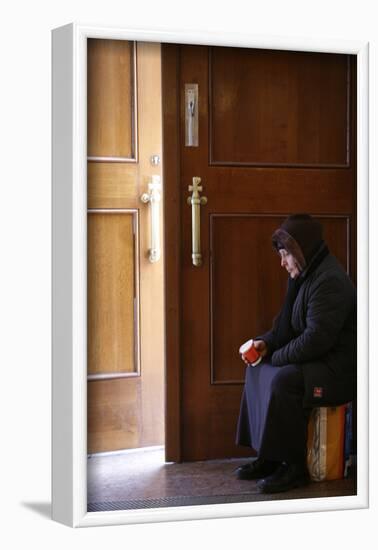Beggar in Burgersaalkirche, Munich, Bavaria, Germany-Godong-Framed Photographic Print