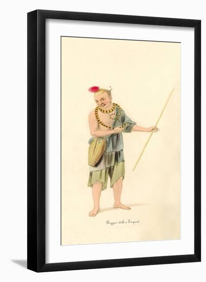 Beggar with a Serpent-George Henry Malon-Framed Art Print