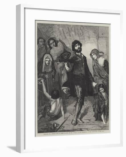 Beggars at a Church Door at Rome-null-Framed Giclee Print