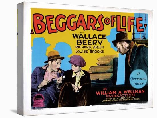 Beggars of Life, Richard Arlen, Louise Brooks, Wallace Beery, 1928-null-Stretched Canvas