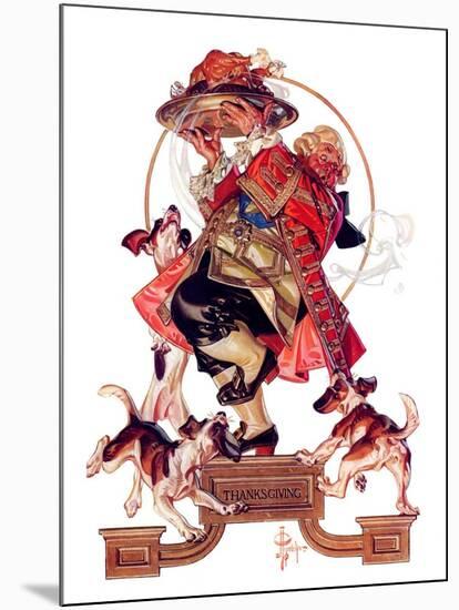 "Begging for Turkey,"December 2, 1933-Joseph Christian Leyendecker-Mounted Giclee Print