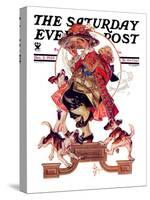 "Begging for Turkey," Saturday Evening Post Cover, December 2, 1933-Joseph Christian Leyendecker-Stretched Canvas
