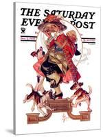 "Begging for Turkey," Saturday Evening Post Cover, December 2, 1933-Joseph Christian Leyendecker-Stretched Canvas