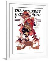 "Begging for Turkey," Saturday Evening Post Cover, December 2, 1933-Joseph Christian Leyendecker-Framed Giclee Print