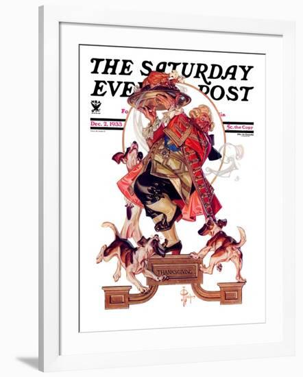 "Begging for Turkey," Saturday Evening Post Cover, December 2, 1933-Joseph Christian Leyendecker-Framed Giclee Print