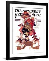 "Begging for Turkey," Saturday Evening Post Cover, December 2, 1933-Joseph Christian Leyendecker-Framed Giclee Print