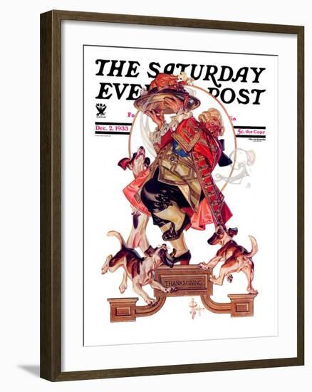 "Begging for Turkey," Saturday Evening Post Cover, December 2, 1933-Joseph Christian Leyendecker-Framed Giclee Print