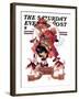 "Begging for Turkey," Saturday Evening Post Cover, December 2, 1933-Joseph Christian Leyendecker-Framed Giclee Print