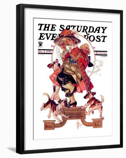 "Begging for Turkey," Saturday Evening Post Cover, December 2, 1933-Joseph Christian Leyendecker-Framed Giclee Print