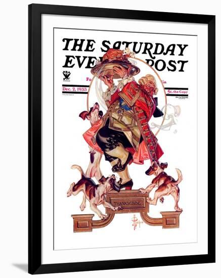 "Begging for Turkey," Saturday Evening Post Cover, December 2, 1933-Joseph Christian Leyendecker-Framed Giclee Print