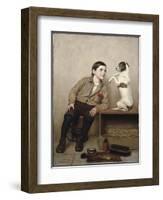 Begging-John George Brown-Framed Giclee Print