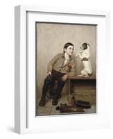 Begging-John George Brown-Framed Giclee Print