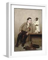 Begging-John George Brown-Framed Giclee Print