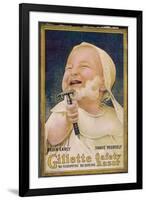 Begin Early Shave Yourself - the Gillette Safety Razor Lives Up to its Name-null-Framed Art Print