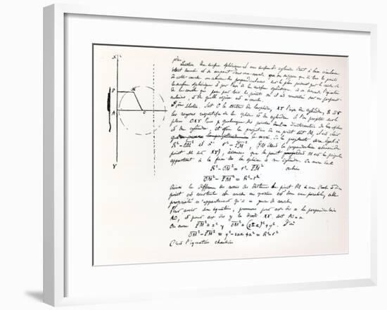 Beginning of Galois's Examination Script for the Concours General, 1829-Evariste Galois-Framed Giclee Print