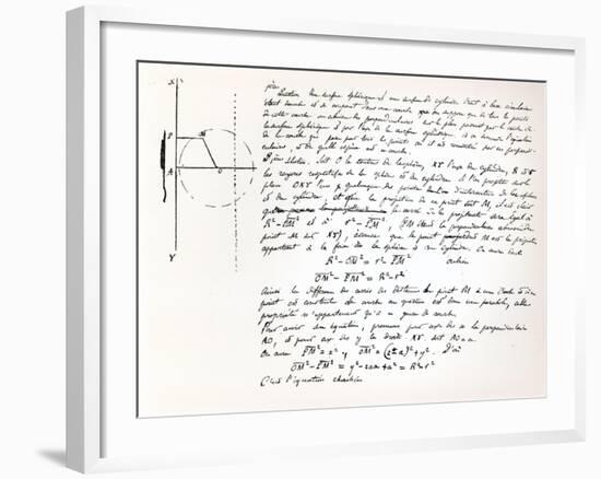 Beginning of Galois's Examination Script for the Concours General, 1829-Evariste Galois-Framed Giclee Print