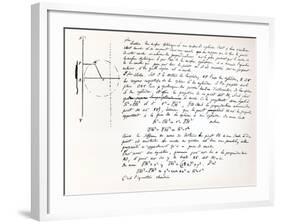 Beginning of Galois's Examination Script for the Concours General, 1829-Evariste Galois-Framed Giclee Print