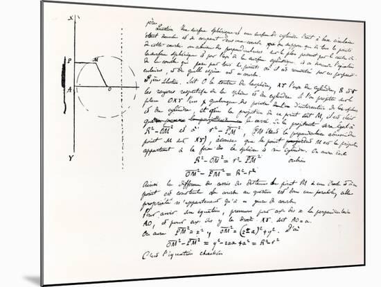 Beginning of Galois's Examination Script for the Concours General, 1829-Evariste Galois-Mounted Giclee Print
