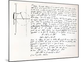 Beginning of Galois's Examination Script for the Concours General, 1829-Evariste Galois-Mounted Giclee Print