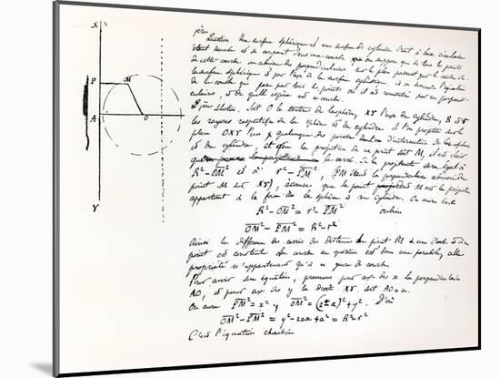 Beginning of Galois's Examination Script for the Concours General, 1829-Evariste Galois-Mounted Giclee Print