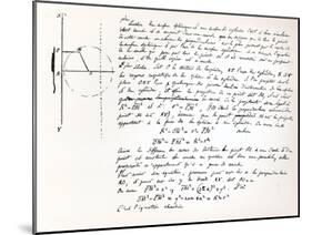 Beginning of Galois's Examination Script for the Concours General, 1829-Evariste Galois-Mounted Giclee Print