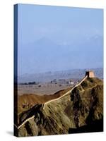 Beginning of the Great Wall, UNESCO World Heritage Site, Jiayuguan, Gansu, China-Porteous Rod-Stretched Canvas
