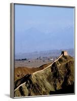 Beginning of the Great Wall, UNESCO World Heritage Site, Jiayuguan, Gansu, China-Porteous Rod-Framed Photographic Print