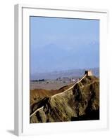 Beginning of the Great Wall, UNESCO World Heritage Site, Jiayuguan, Gansu, China-Porteous Rod-Framed Photographic Print