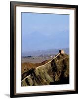 Beginning of the Great Wall, UNESCO World Heritage Site, Jiayuguan, Gansu, China-Porteous Rod-Framed Photographic Print
