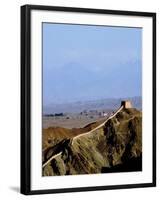 Beginning of the Great Wall, UNESCO World Heritage Site, Jiayuguan, Gansu, China-Porteous Rod-Framed Photographic Print