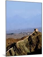 Beginning of the Great Wall, UNESCO World Heritage Site, Jiayuguan, Gansu, China-Porteous Rod-Mounted Photographic Print