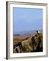 Beginning of the Great Wall, UNESCO World Heritage Site, Jiayuguan, Gansu, China-Porteous Rod-Framed Photographic Print