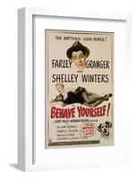 Behave Yourself!, Farley Granger, Shelley Winters, 1951-null-Framed Photo