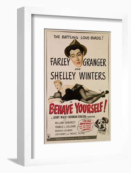 Behave Yourself!, Farley Granger, Shelley Winters, 1951-null-Framed Photo