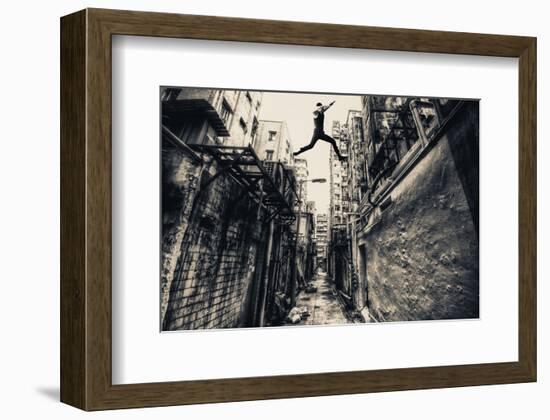 Behind Street-null-Framed Art Print